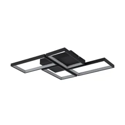 Minimalist 4-light Rectangular Dimmable LED Semi Flush Mount