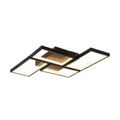 Minimalist 4-light Rectangular Dimmable LED Semi Flush Mount