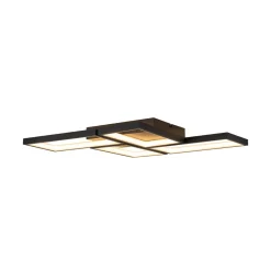 Minimalist 4-light Rectangular Dimmable LED Semi Flush Mount