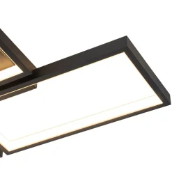 Minimalist 4-light Rectangular Dimmable LED Semi Flush Mount