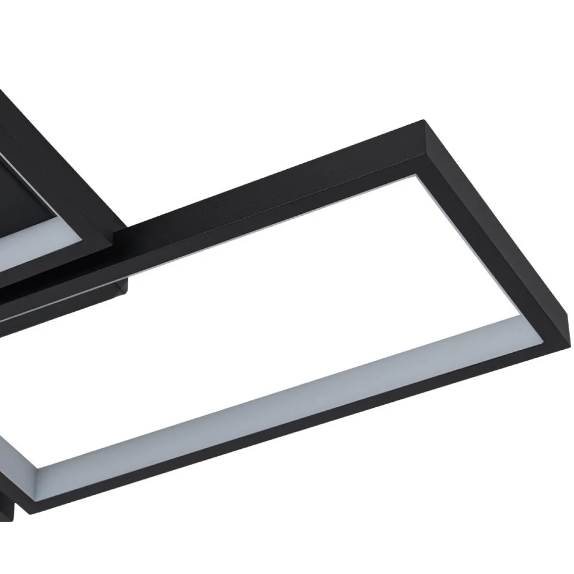 Minimalist 4-light Rectangular Dimmable LED Semi Flush Mount