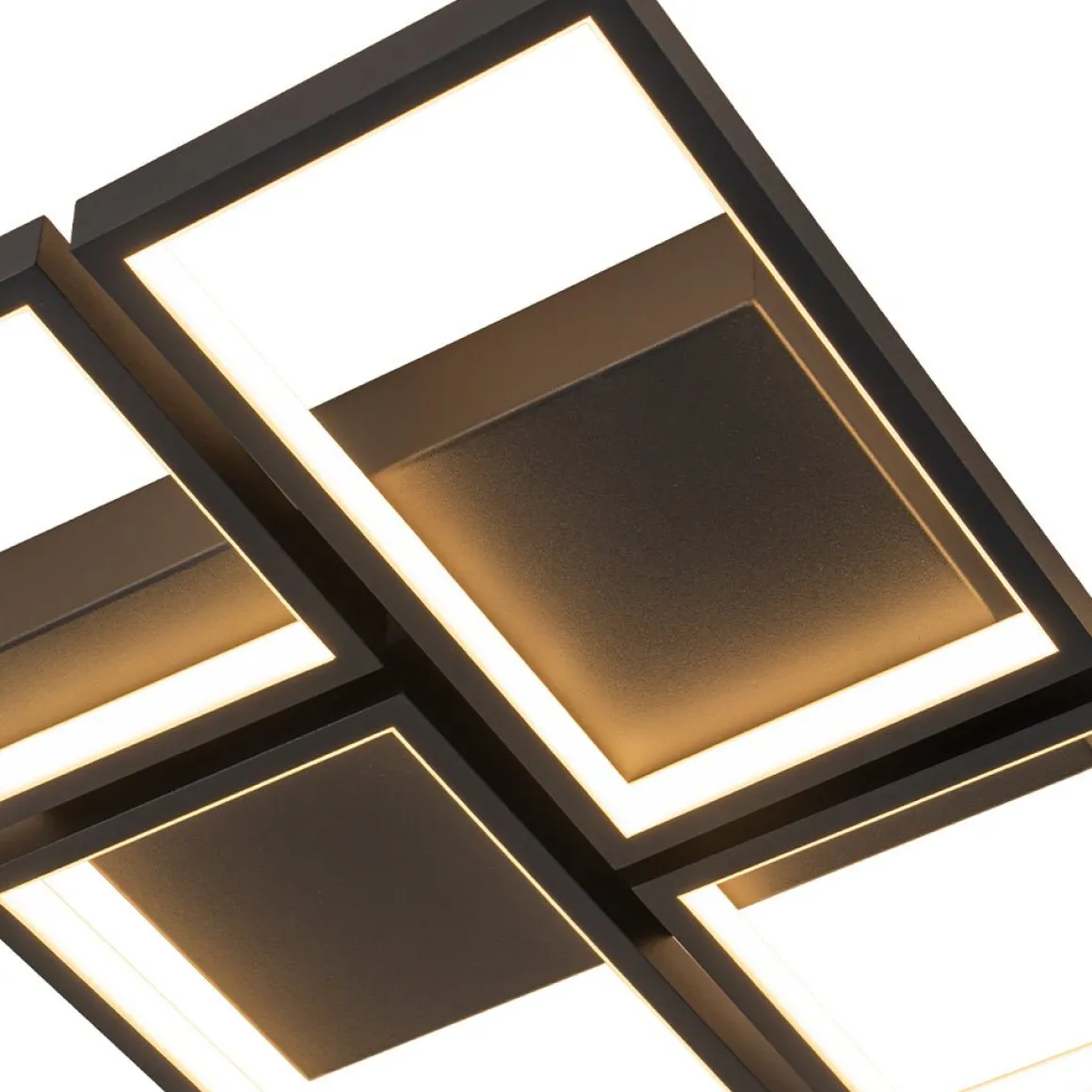 Minimalist 4-light Rectangular Dimmable LED Semi Flush Mount