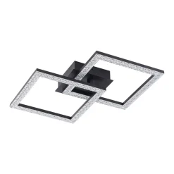 Minimalist 2-light Square Dimmable LED Semi Flush Mount