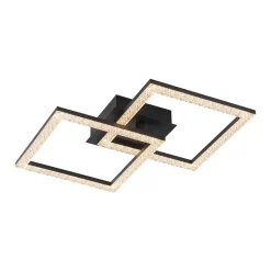 Minimalist 2-light Square Dimmable LED Semi Flush Mount