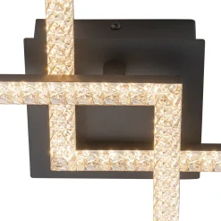 Minimalist 2-light Square Dimmable LED Semi Flush Mount