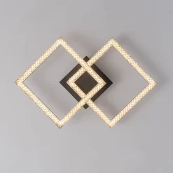 Minimalist 2-light Square Dimmable LED Semi Flush Mount