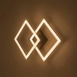 Minimalist 2-light Square Dimmable LED Semi Flush Mount