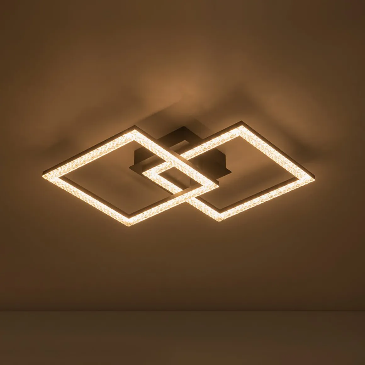Minimalist 2-light Square Dimmable LED Semi Flush Mount
