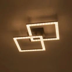 Minimalist 2-light Square Dimmable LED Semi Flush Mount
