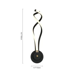 Minimalist 2-Light Twist Ribbon Dimmable LED Wall Sconce