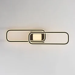 Minimalist Linear Rectangular Ring Dimmable LED Ceiling Light