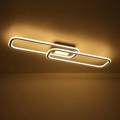 Minimalist Linear Rectangular Ring Dimmable LED Ceiling Light