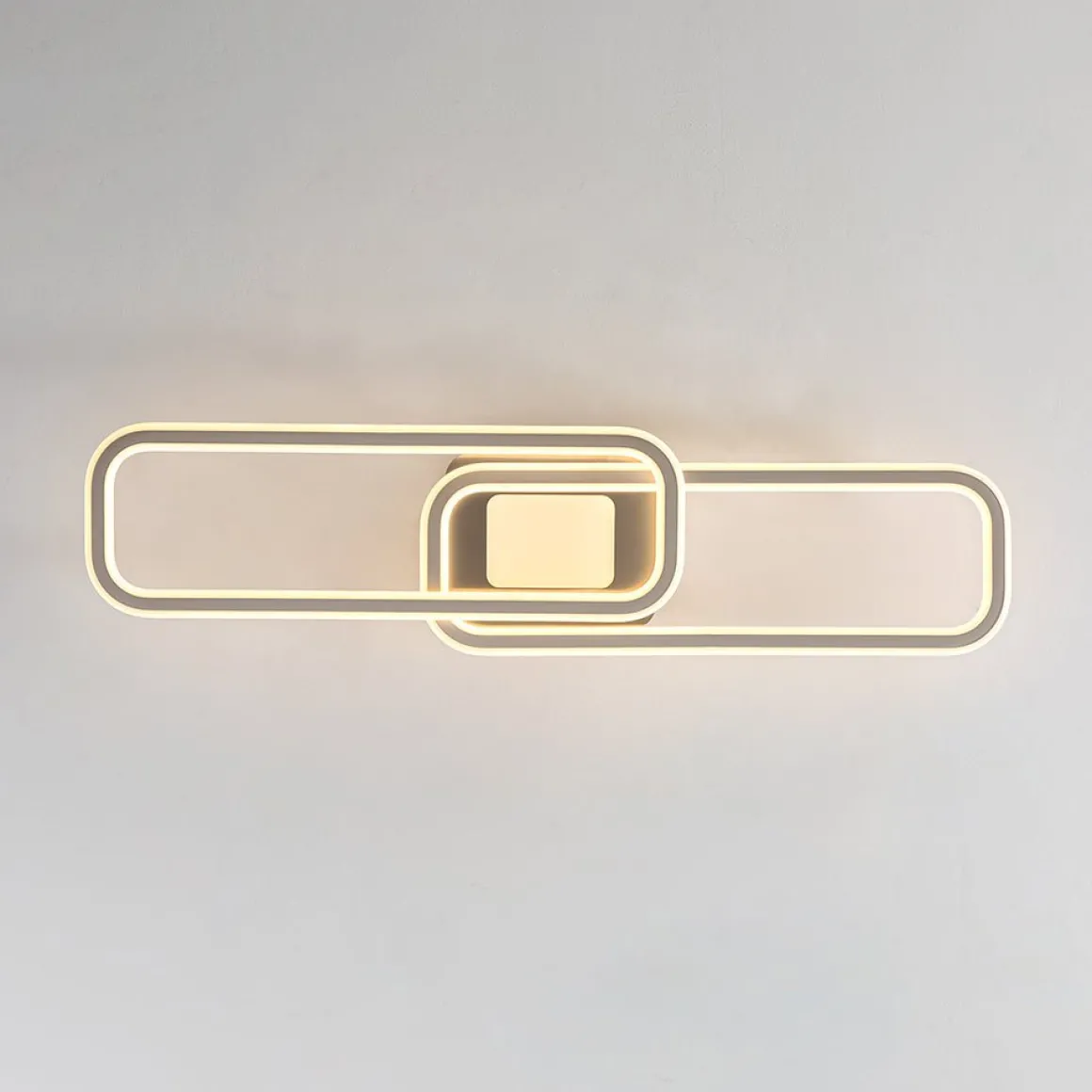 Minimalist Linear Rectangular Ring Dimmable LED Ceiling Light