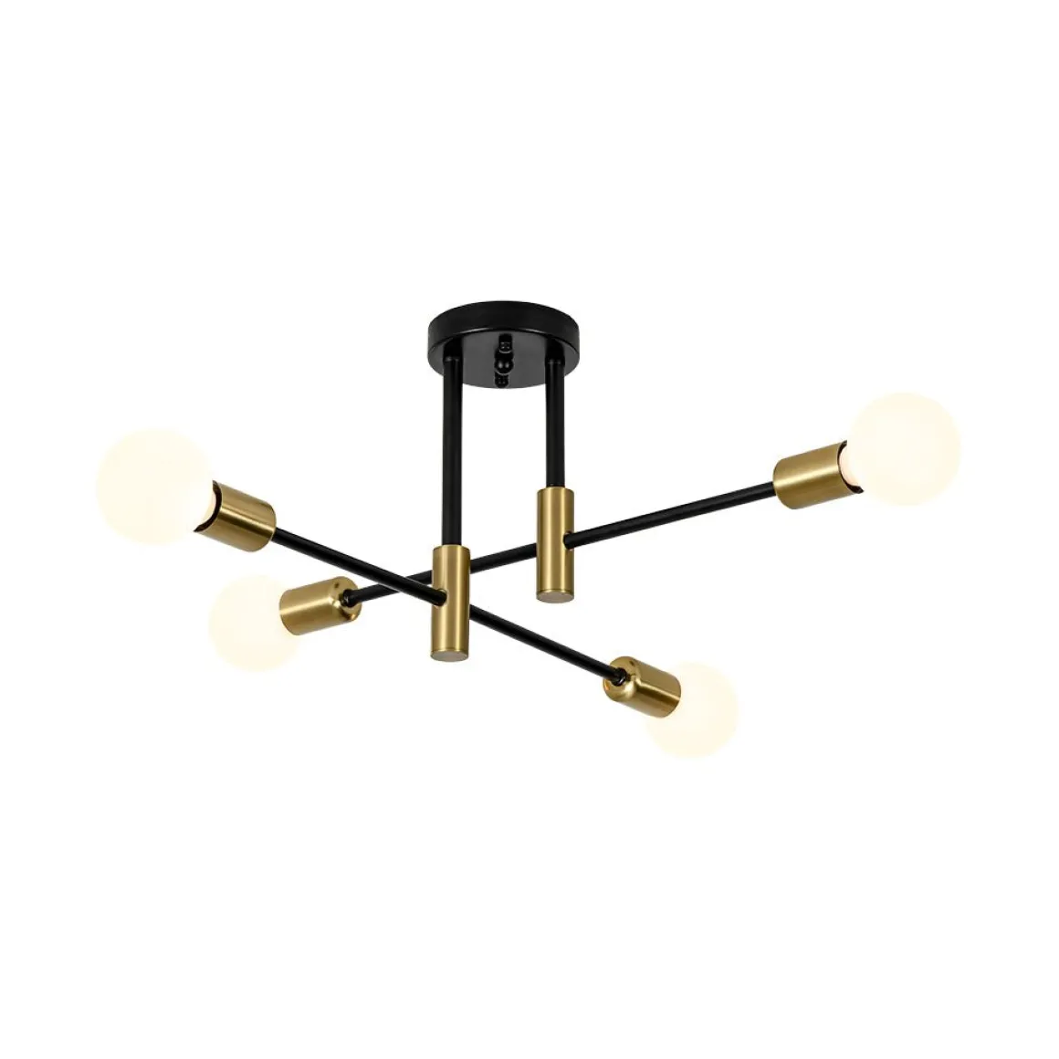 Minimalist Linear Tiered Sputnik Semi Flush Ceiling Light
