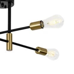 Minimalist Linear Tiered Sputnik Semi Flush Ceiling Light