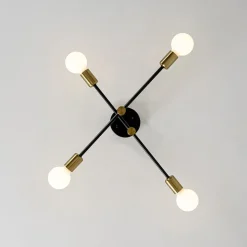 Minimalist Linear Tiered Sputnik Semi Flush Ceiling Light