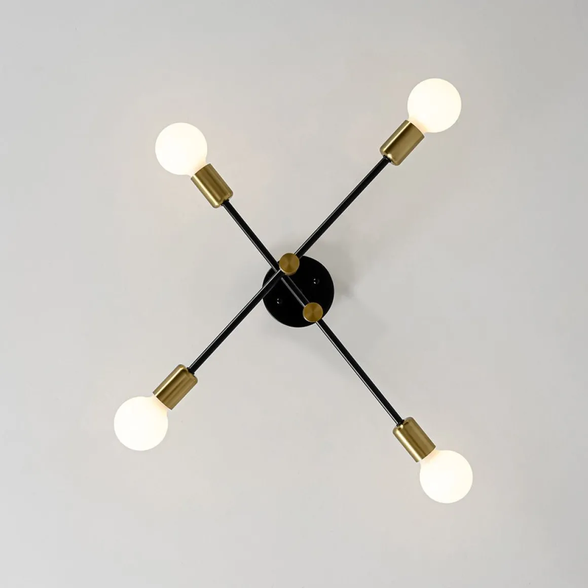 Minimalist Linear Tiered Sputnik Semi Flush Ceiling Light