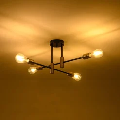 Minimalist Linear Tiered Sputnik Semi Flush Ceiling Light