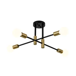 Minimalist Linear Tiered Sputnik Semi Flush Ceiling Light