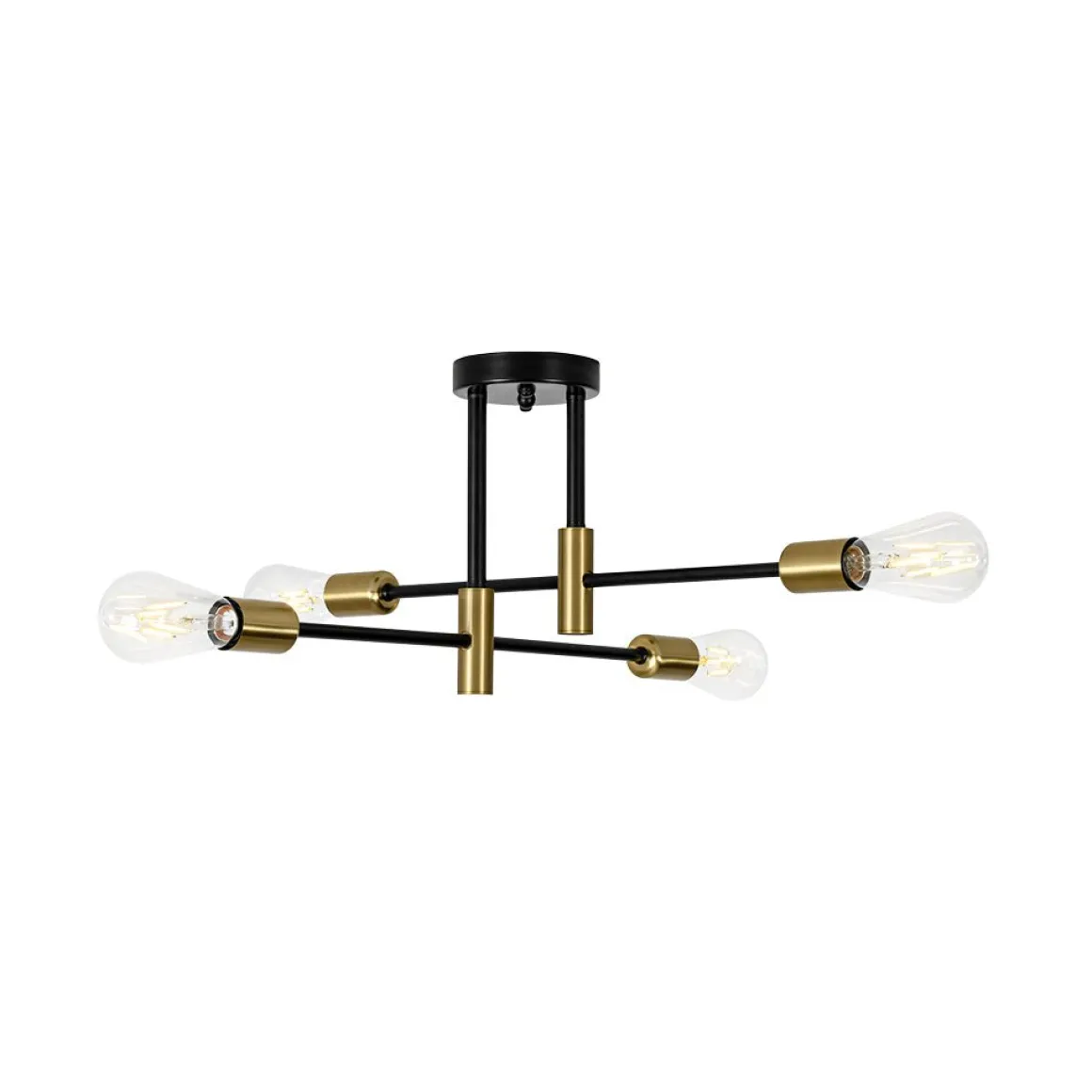 Minimalist Linear Tiered Sputnik Semi Flush Ceiling Light