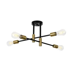 Minimalist Linear Tiered Sputnik Semi Flush Ceiling Light