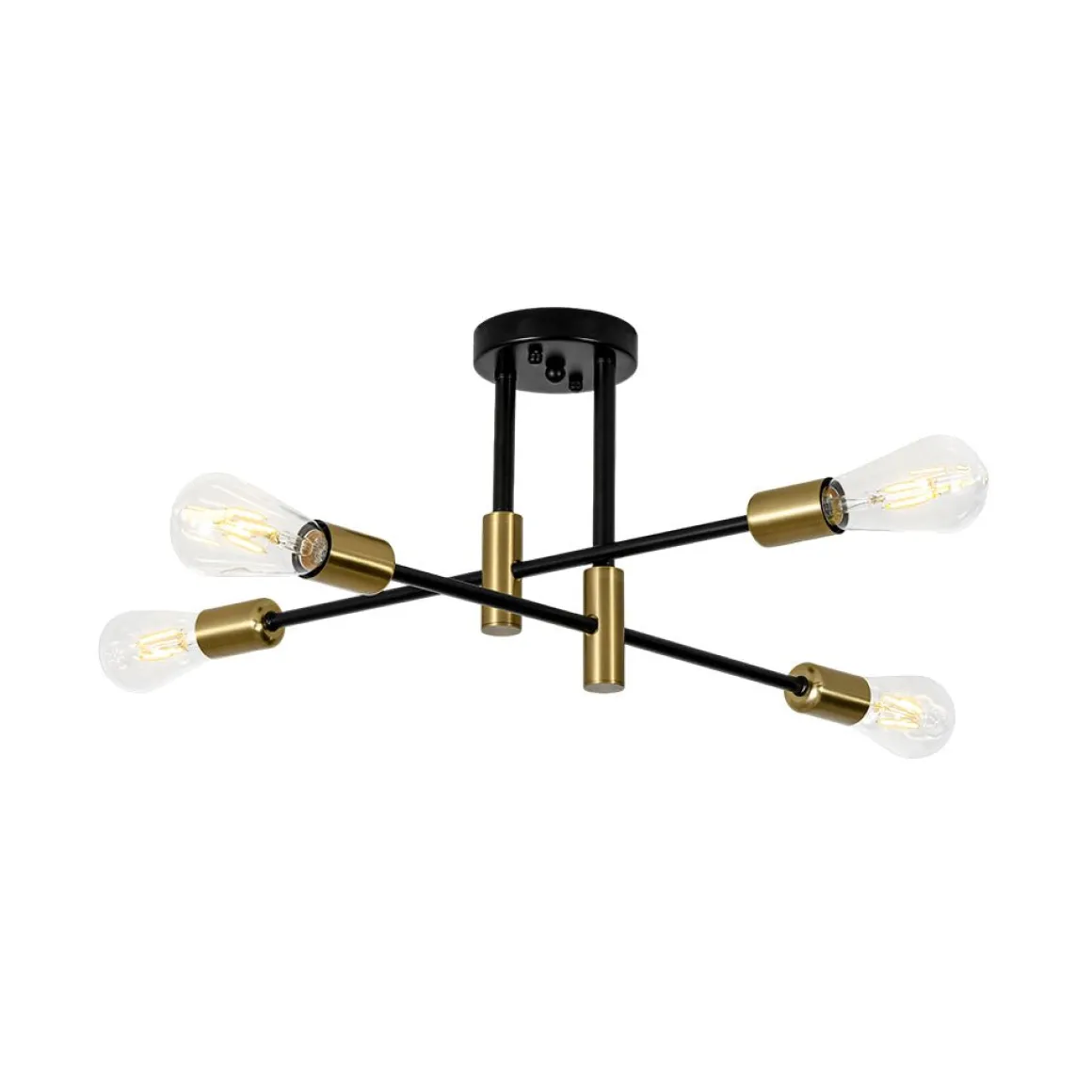 Minimalist Linear Tiered Sputnik Semi Flush Ceiling Light