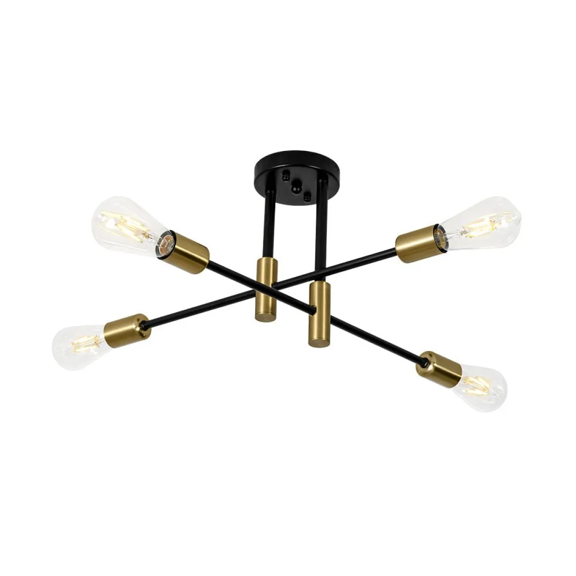 Minimalist Linear Tiered Sputnik Semi Flush Ceiling Light