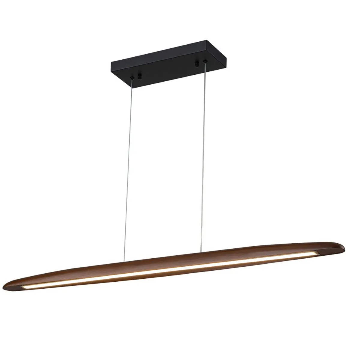 Minimalist Linear Wood Dimmable LED Island Pendant
