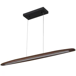 Minimalist Linear Wood Dimmable LED Island Pendant