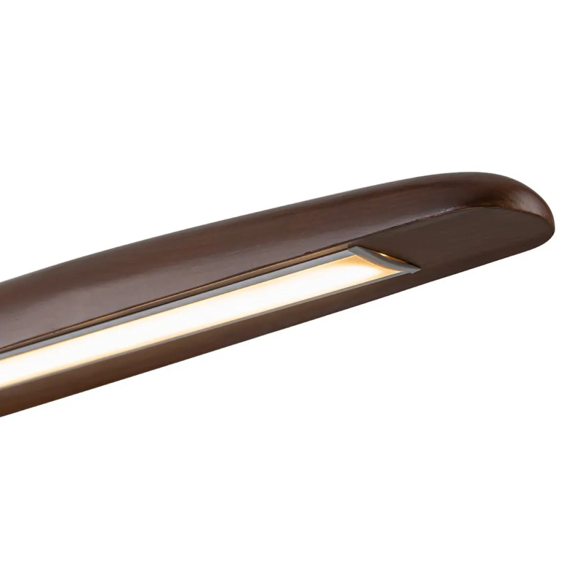 Minimalist Linear Wood Dimmable LED Island Pendant