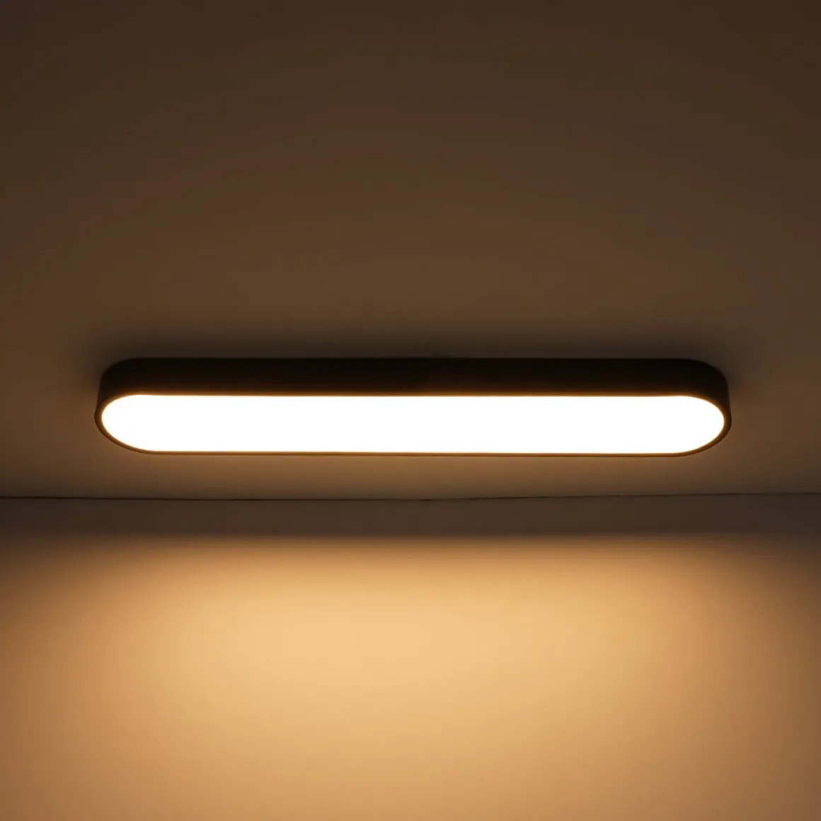 Minimalist Long Oval Dimmable LED Flush Mount Ceiling Light