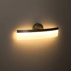 Minimalist Nickel Arched Dimmable LED Vanity Wall Light