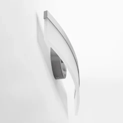 Minimalist Nickel Arched Dimmable LED Vanity Wall Light