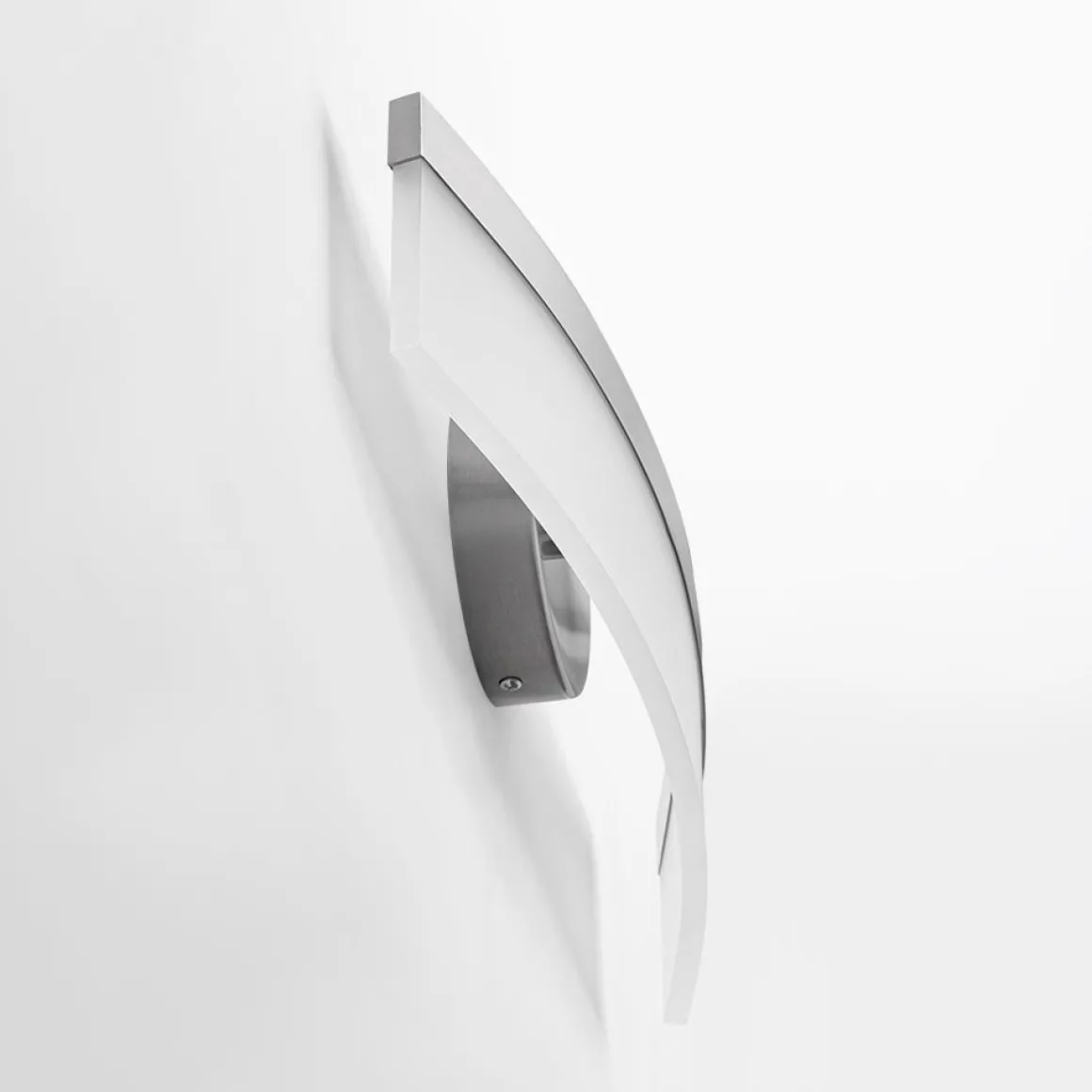Minimalist Nickel Arched Dimmable LED Vanity Wall Light