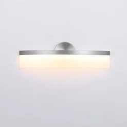 Minimalist Nickel Arched Dimmable LED Vanity Wall Light