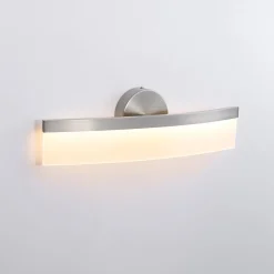 Minimalist Nickel Arched Dimmable LED Vanity Wall Light