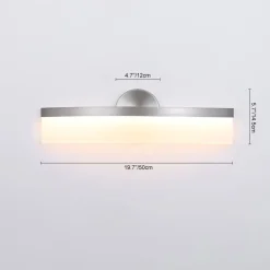 Minimalist Nickel Arched Dimmable LED Vanity Wall Light