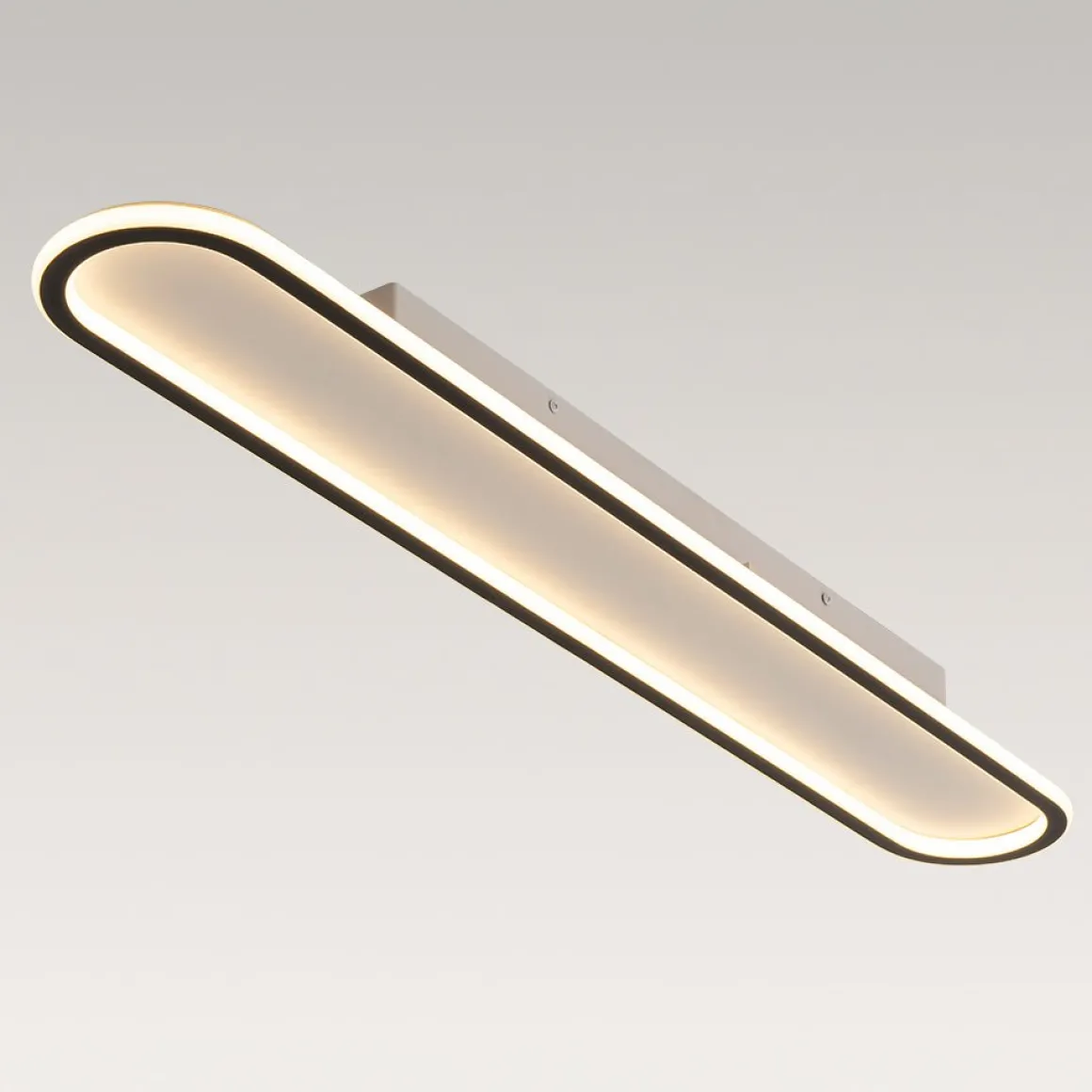 Minimalist Streamlined Oval Warm LED Ceiling Light