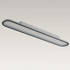 Minimalist Streamlined Oval Warm LED Ceiling Light