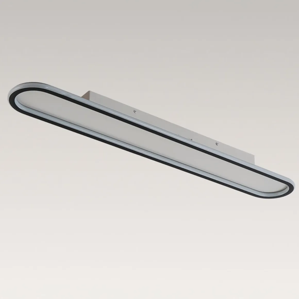 Minimalist Streamlined Oval Warm LED Ceiling Light