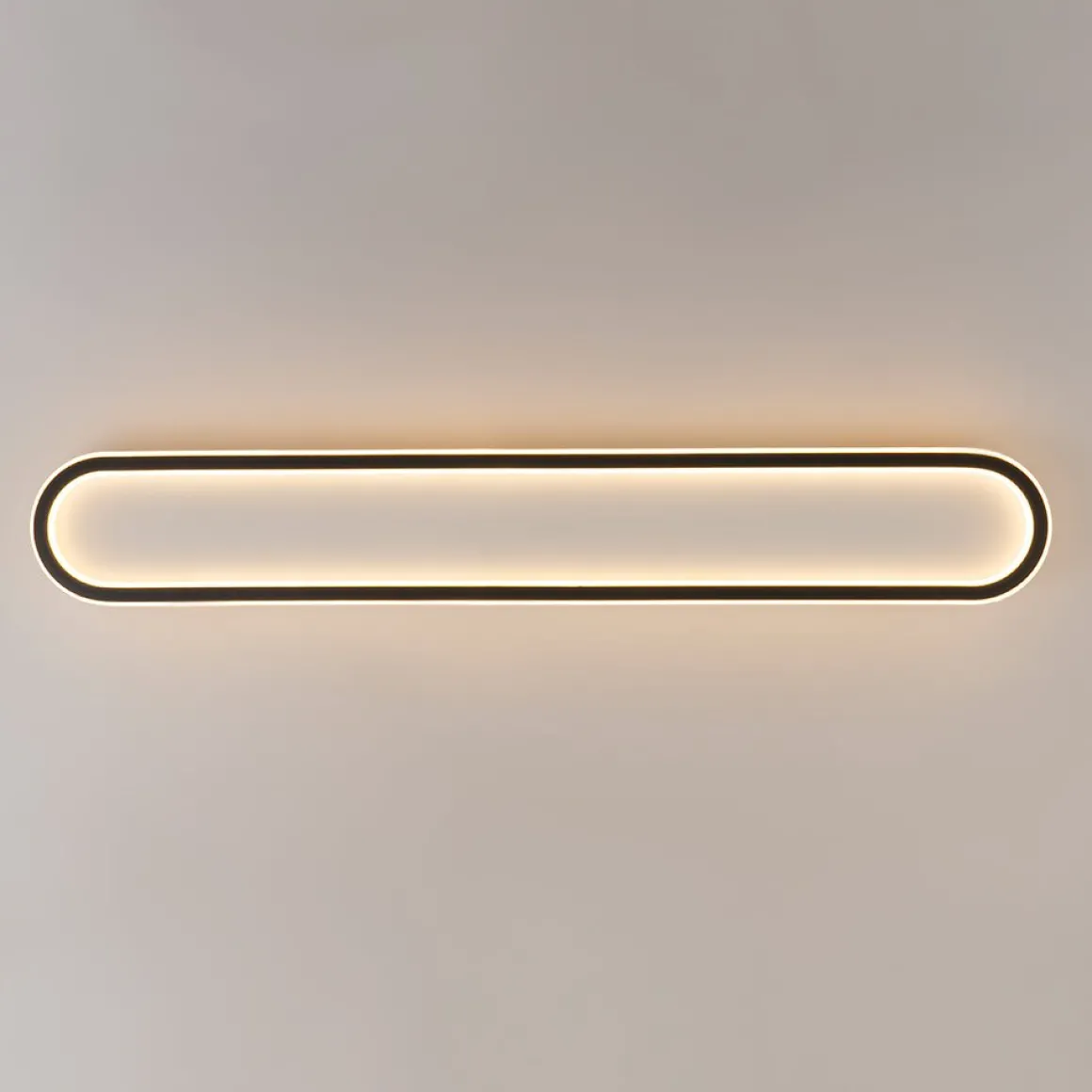 Minimalist Streamlined Oval Warm LED Ceiling Light