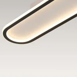 Minimalist Streamlined Oval Warm LED Ceiling Light
