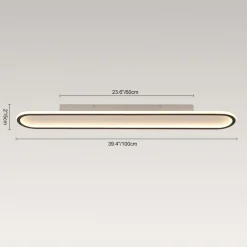 Minimalist Streamlined Oval Warm LED Ceiling Light