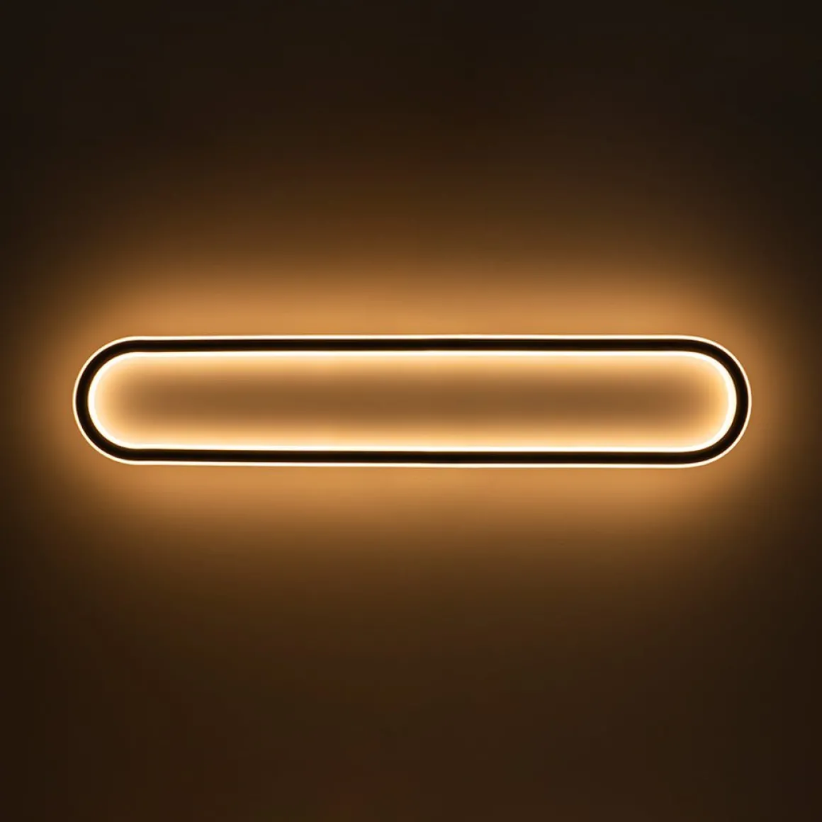 Minimalist Streamlined Oval Warm LED Ceiling Light