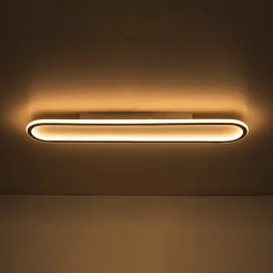 Minimalist Streamlined Oval Warm LED Ceiling Light