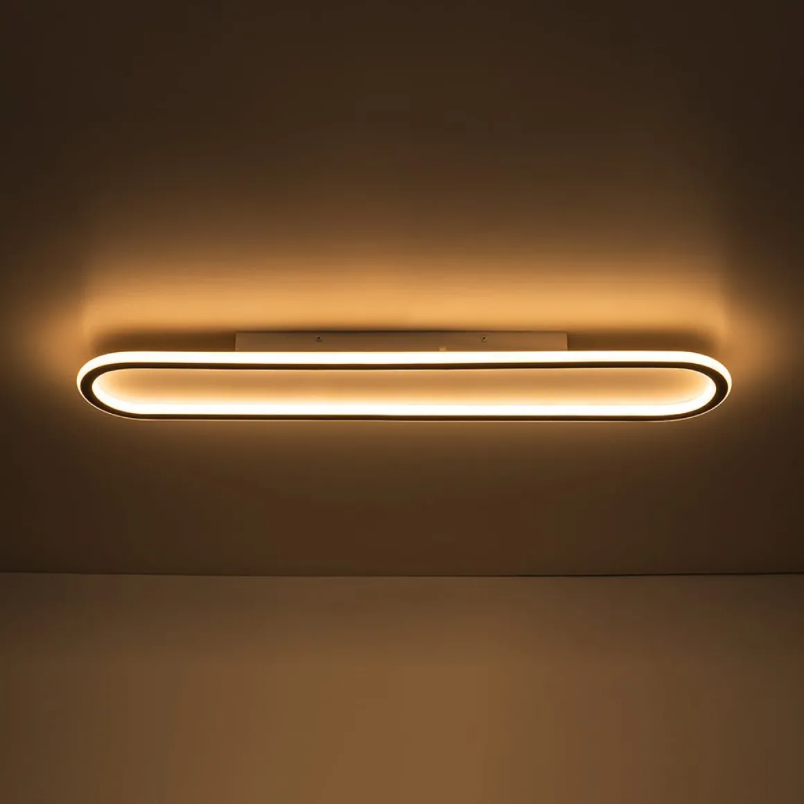 Minimalist Streamlined Oval Warm LED Ceiling Light