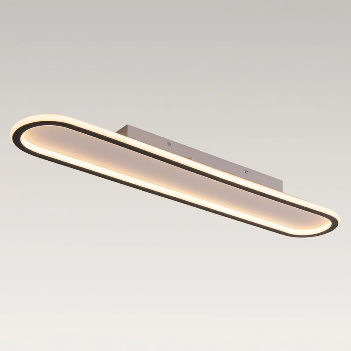 Minimalist Streamlined Oval Warm LED Ceiling Light