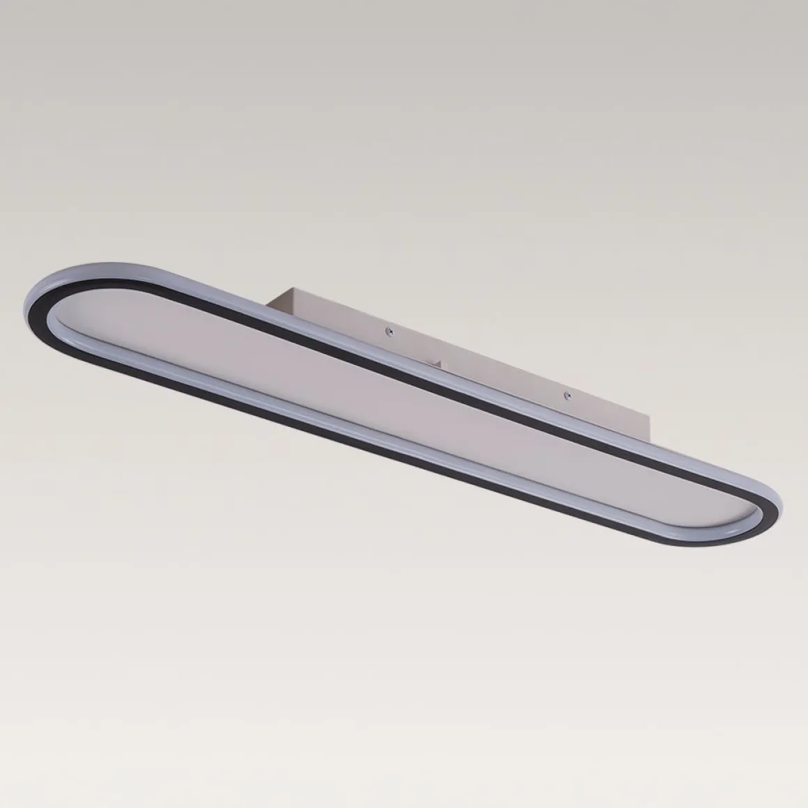 Minimalist Streamlined Oval Warm LED Ceiling Light