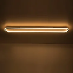 Minimalist Streamlined Oval Warm LED Ceiling Light