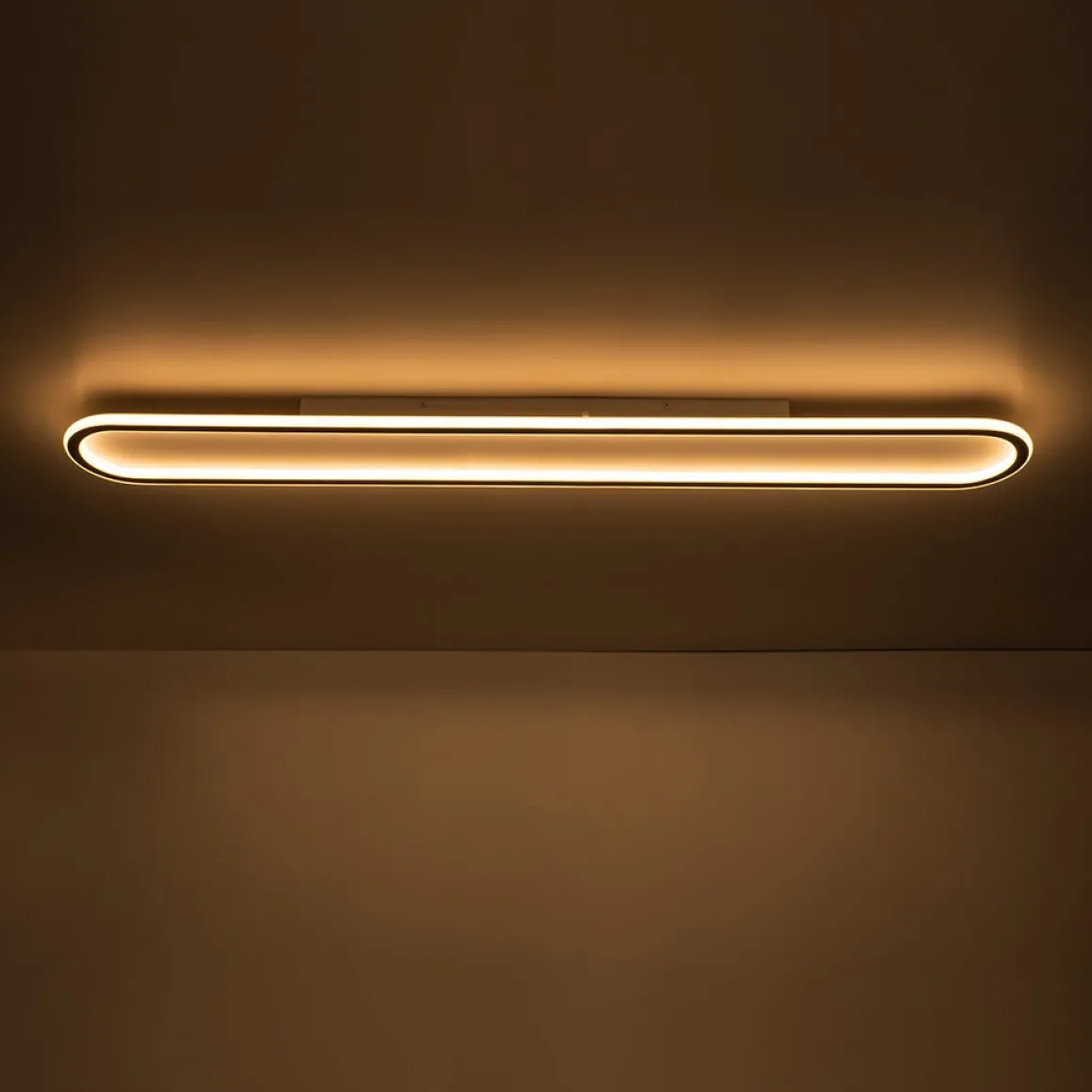 Minimalist Streamlined Oval Warm LED Ceiling Light